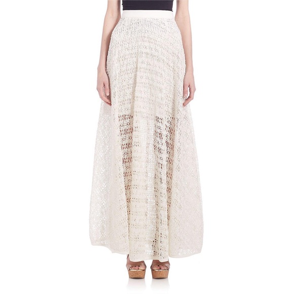 Raffia netting maxi skirt handmade size (0) (NEW)